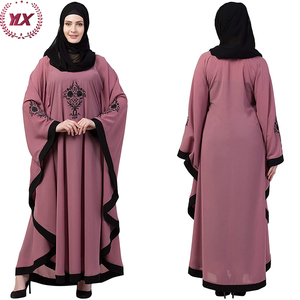 עיצוב מסתורי dubai חיג 'אב משולב שמלה abaya oem מותאם אישית יד מהממת דפוס מיוחד רקמה נשים משי משי