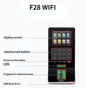ZK F22 WIFI Tarjeta de asistencia de tiempo de huella dactilar Reloj de tiempo Terminal TCP/IP Sistema de control de acceso de puerta biométrico USB - Product Image 4