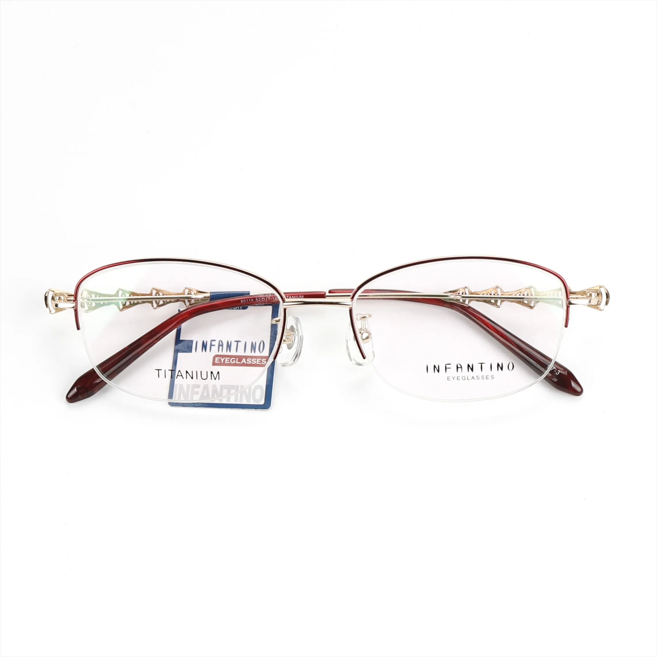 I migliori occhiali da vista rettangolari rossi Vintage da donna bellissimi occhiali da vista occhiali da lettura Online personalizzati con montatura in titanio