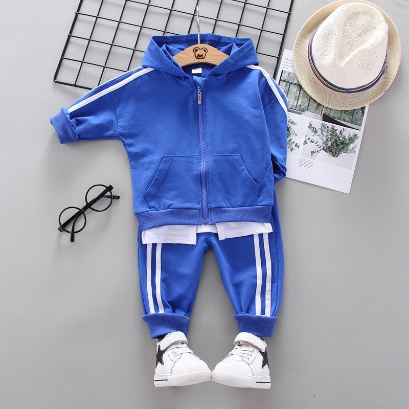 Sweat à capuche bleu à enfiler