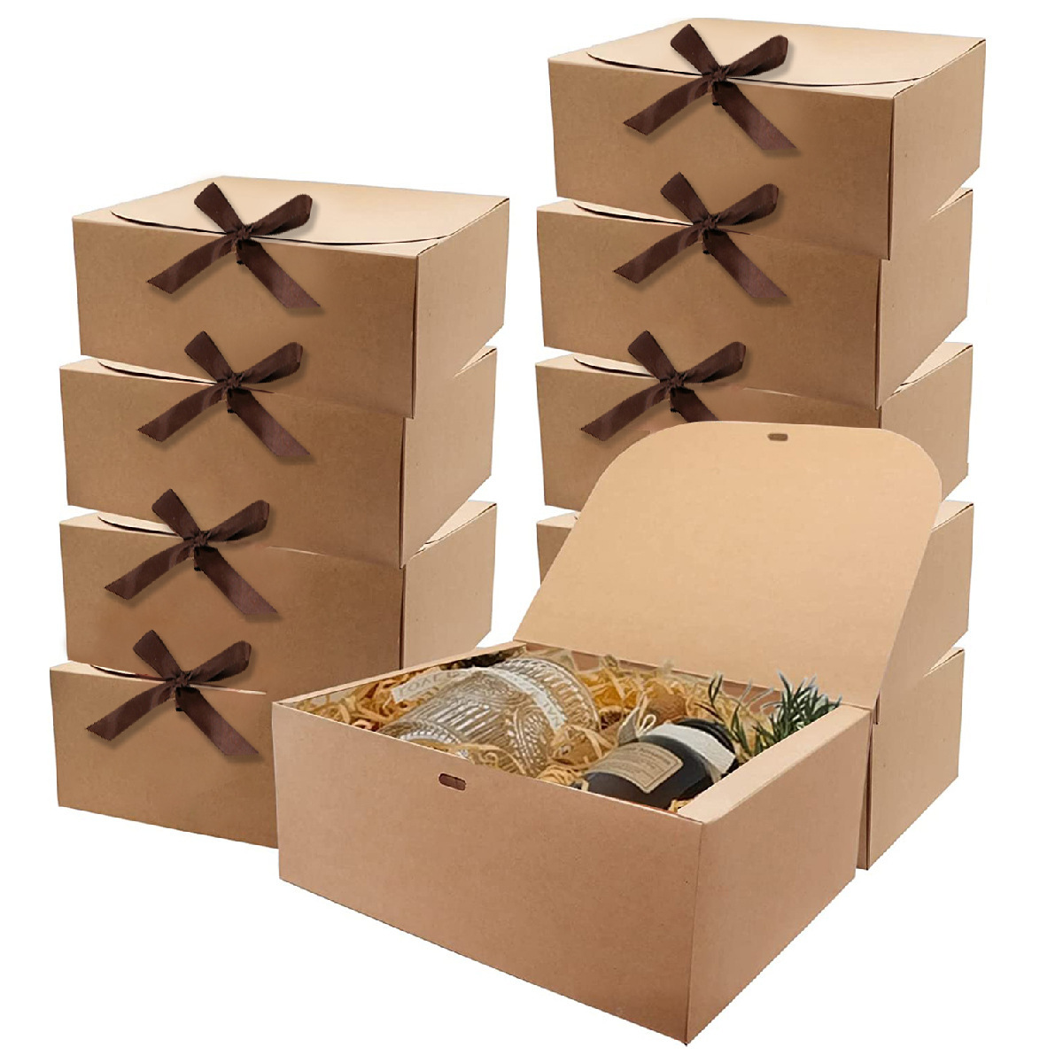 Khaki Gift Box(Cowhide Ribbon)
