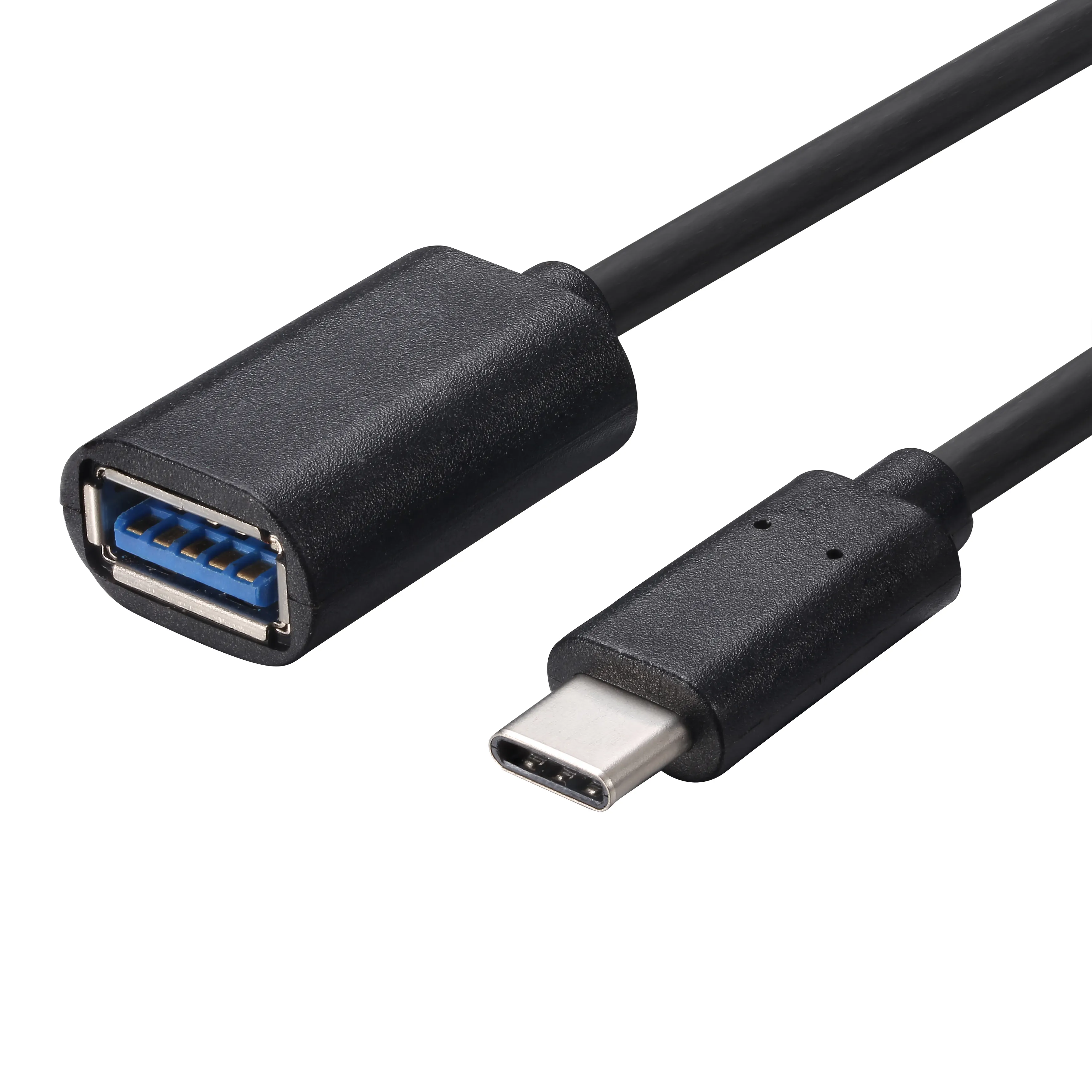 Cabo adaptador otg usb c para usb tipo c, macho para usb 3.0 fêmea, cabo adaptador otg