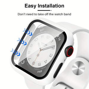 IPhoneと互換性のあるAppleWatchシリーズ8/7/6/5/4/SE用の超薄型ホワイトウォッチスクリーンプロテクター - Product Image 2