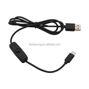 สาย USB to Micro USB DC สำหรับ Raspberry Pi 3 4 B สายชาร์จชนิด C พร้อมสวิตช์เปิด/ปิด501 5V 3A/2.5A - Product Image 2