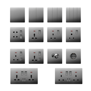 T4 BS Standard Slim Curved Panel Brass Wall <strong>Switch</strong> 2 Gang 1 Way <strong>Switch</strong> Light <strong>Switch</strong> for <strong>Iraq</strong> Saudi Arabia - Product Image 6