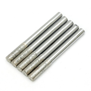 Düz tabanlı sinterlenmiş elmas kesim aracı taş kesici CNC elmas End değirmen taşı kesme yönlendirici ucu gravür - Product Image 3