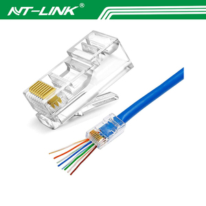 网联网络电缆utp rj 45以太网rj45通过8p8c模块化插头6类RJ45连接器6类 - Product Image 2