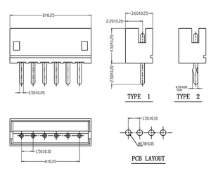 MICRO 1.5MM Pitch Connector Vertical DIP 2P 3P 4P 5P 6P 7P <strong>8P</strong> 10P-12PIN Straight Pin <strong>Header</strong>/Right Angle Curved Needle Socket - Product Image 5