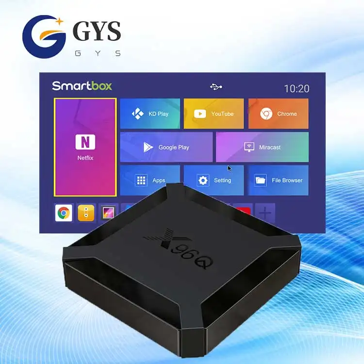 GYS 2023 حار بيع X96Q رباعية النواة 2.4g 4k الروبوت 11 دعم OEM العلامة التجارية يوتيوب التطبيق تثبيت X96q مربع التلفزيون الذكية