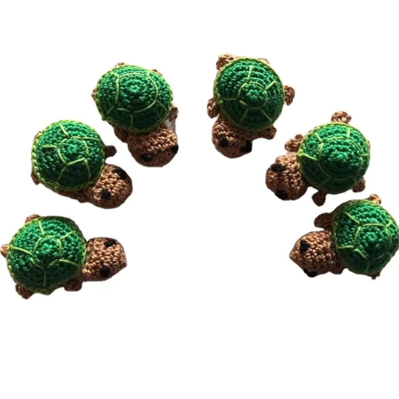 Handgemachte Schildkröte Häkeln-Schlüsselanhänger Amigurumi Turtle Tiny Crochet Turtle Handgefertigtes Spielzeug Amigurumi Häkeln Mini-Tiere Schildkröten-Geschenke