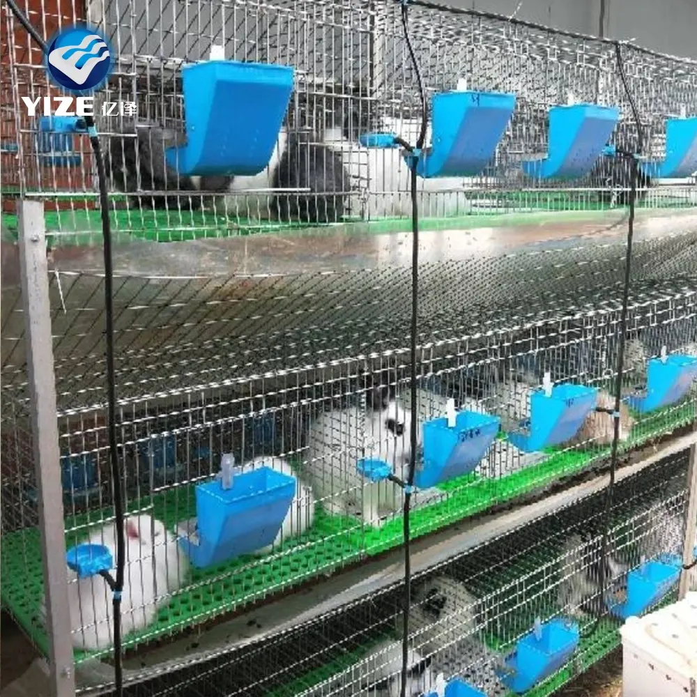 Factory supply 2,6,9,12 doors large rabbit commercial farming doe growners galvanized rabbit cage