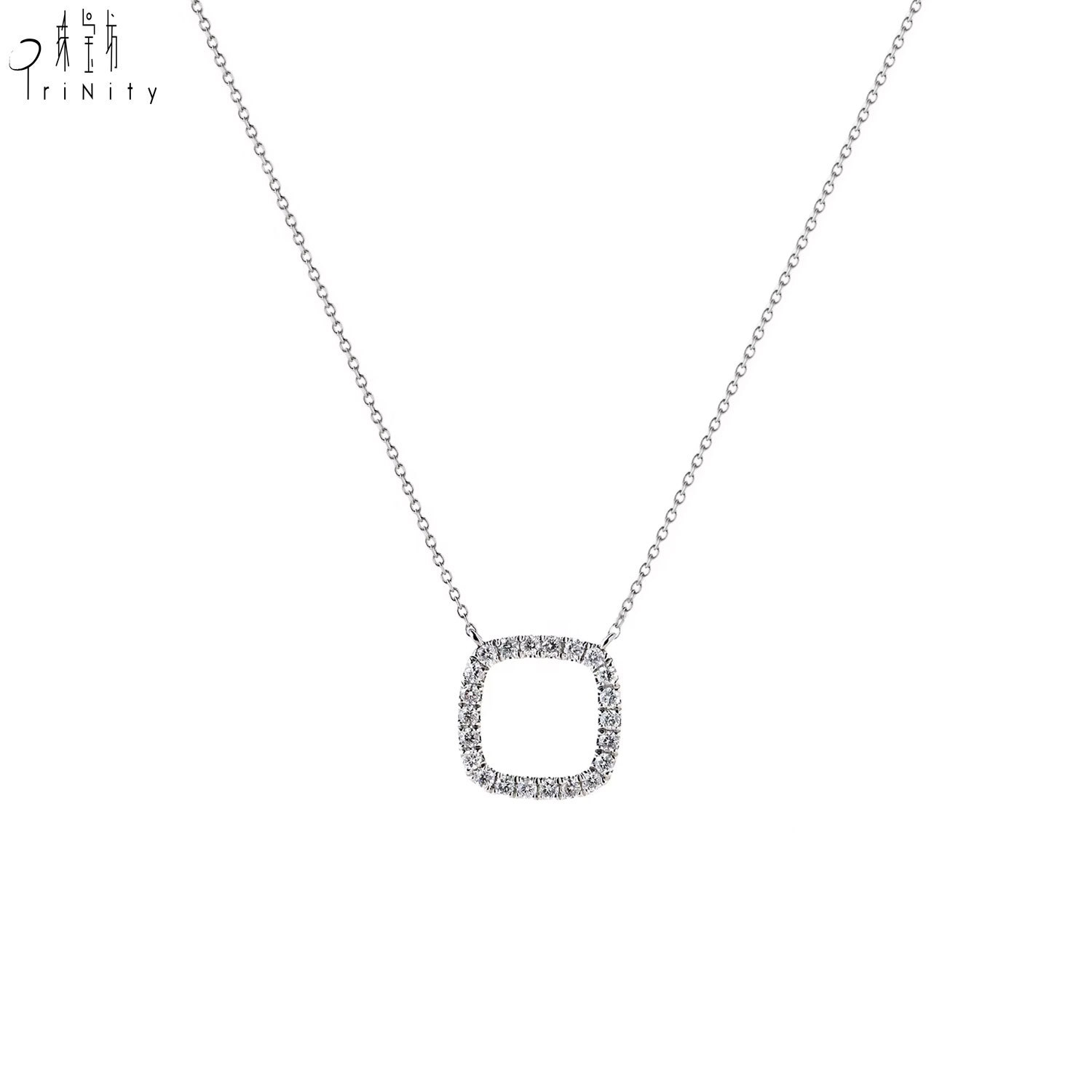 18K Solid White Gold