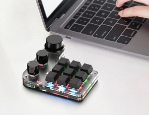 Custom Mini Knob <strong>Keyboard</strong> <strong>Key</strong>&amp;Knob Mechanical <strong>Keyboard</strong> Programmable Copy and Paste DIY Shortcut Hot Swap for Designer Office - Product Image 3