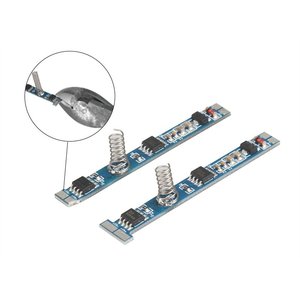 Mini LED Dimmer Touch Slim Schneid schalter 12V 24V 4A Blaue LED 6mm-12mm Aluminium profil DMX Controller Verbindungs modus PWM-Typ - Product Image 4