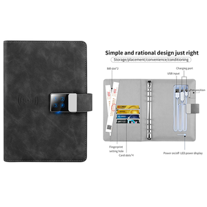 OEM-bolígrafo inteligente con contraseña Digital, Bloc de notas de código Personal, almacenamiento en la nube, bloqueo inteligente de huella dactilar, conjunto de Notebook con Banco de energía - Product Image 5