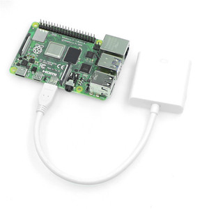 <strong>Raspberry</strong> <strong>pi</strong> 4B Micro to VGA cable video signal adapter with power supply