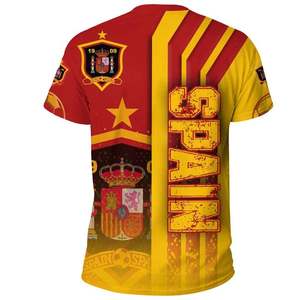 スペインのマタドールシールドタイプスポーツウェアメンズクルーネック半袖アウトドアスポーツTシャツ印刷オンデマンドロゴメンズシャツ