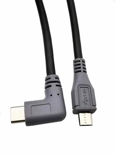 弯头90度左右角USB 3.1 C型公到微型USB 5针B公转换器OTG适配器数据线 - Product Image 2