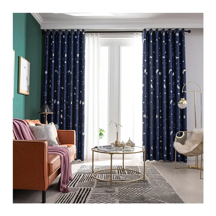 Cheap Modern Luxury Window Curtain Hotel Room Curtains von China Living Room HOT Stamping Blackout Curtain 100% Polyester 2 Pcs