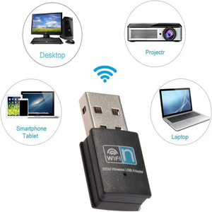 Scheda di rete Wireless MTK7603 Chipset 300M 2.4GHz Antenna WiFi USB Dongle per Computer portatili 150mbps Stock adattatore - Product Image 2
