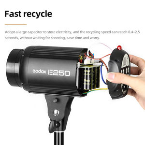 GODOX E250 Pro photography Studio Strobe Photo 250W แฟลชสตูดิโอพร้อมพอร์ตควบคุมแบบไร้สาย (250WS) - Product Image 3