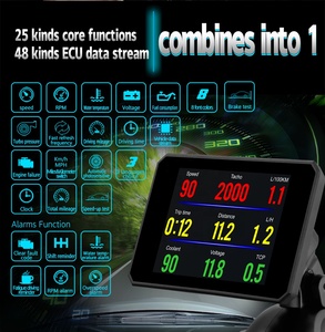 Latest Head up <strong>Display</strong> P16 <strong>LCD</strong> Screen Trip <strong>Computer</strong> With Windshield Suction OBD2 Smart Gauge Hud - Product Image 5