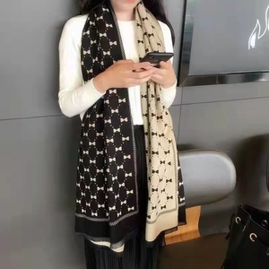 最新设计优质黑白什锦彩色围巾女批发羊绒披肩