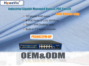 8 2 2,5G SFP Gigabit Managed PoE 10 xRJ45 Desktop-Netzwerk-Switch mit 8 PoE-Ports 2x2,5G SNMP QoS 150W Gesamt vitesse - Product Image 3