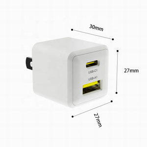 1A1C 2C迷你适配器适用于iPhone iPad快速电源壁式充电器适配器USB C PD电源适配器PD电缆PD20W快速充电器