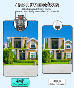 LEVOFASTワイヤレスWiFi3レンズ<span class=keywords><strong>3</strong></span>画面ネットワークホームセキュリティカメラ<span class=keywords><strong>2</strong></span>.4GhzWiFiスマートアラームトラッキングCCTV弾丸カメラ