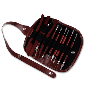 <strong>Clay</strong> Tools Red Wooden Tools 12 Sets of Double <strong>Clay</strong> Tools Pottery Carving Knife Manufacturers Spot Direct Sales - Product Image 2