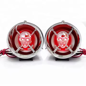新产品音频英寸摩托车头骨扬声器Bt3.0放大器防风雨低音炮系统，带报警调频蓝牙扬声器 - Product Image 5