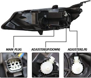 ไฟหน้าฮาโลเจนคู่กับหลอดไฟชุดซ้ายขวาสำหรับ Chevy Chevrolet MALIBU 2019-2021ชุดคนขับ + ผู้โดยสารด้านซ้าย - Product Image 2