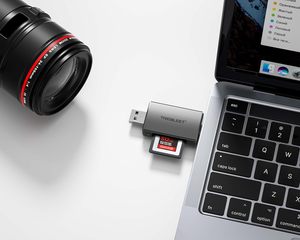 CFexpress b型读卡器，USB 3.2 10gbps至900mb/s速度2合1 USB C & USB A端口，用于CFE b型相机卡适配器 - Product Image 3