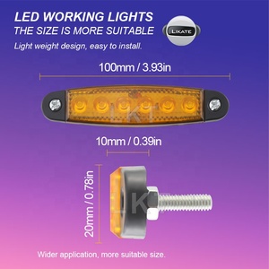 Uyarı ışığı 6led Clearance gümrükleme göstergesi ön ve arka yan ikaz lambaları LED plaka ışıkları - Product Image 5
