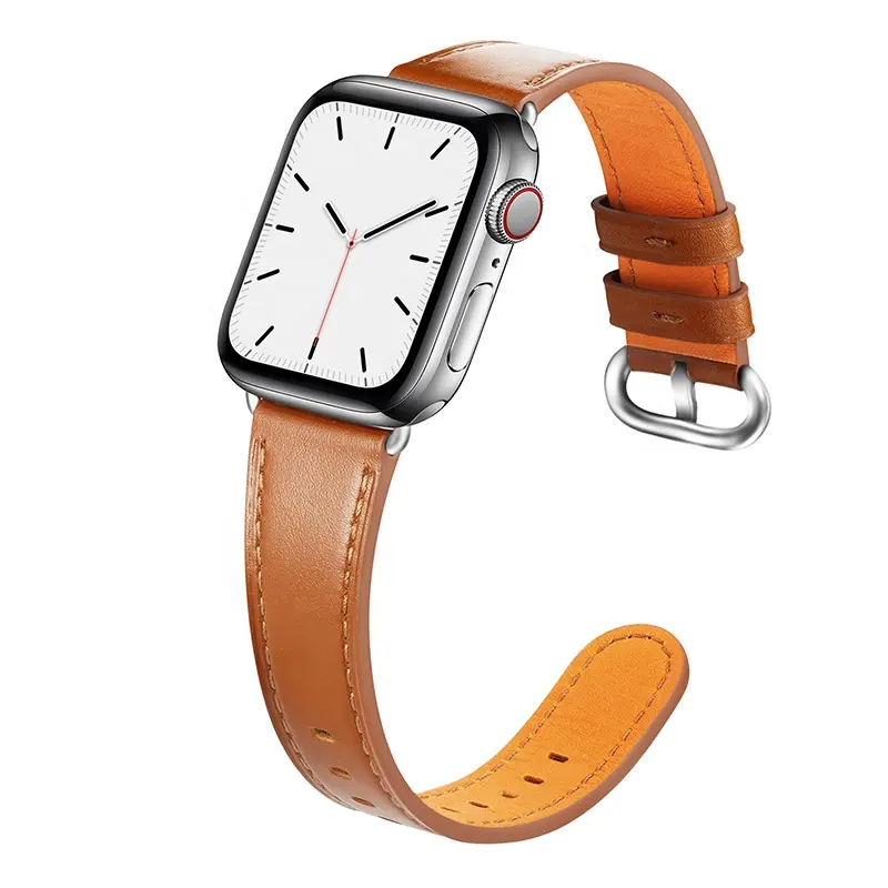 38/40mm 42/44mm Luxury Genuine Leather Strap For Apple Watch Band For IWatch Series 6 5 4 3 2 1 Band Strap