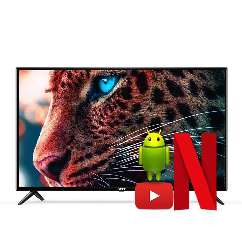 Yeni LCD TV ve PC monitörü Guangzhou OEM fabrika 17 19 22 24 32 42 65 inç akıllı Android dijital ATV HD 4K LED TV