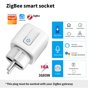 Enchufe inteligente EU zigbee3.0 Enchufe europeo conectado a la puerta de enlace inteligente Control de voz con relé Medición de 16A - Product Image 3