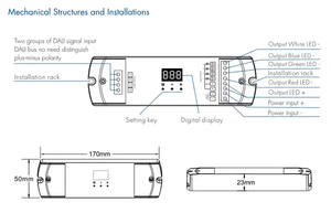 Neuester 4CH Light Controller Dali -PWM CC Decoder 4CH Dali LED Dimmer Für Single/CCT/RGB/RGBW Farbe - Product Image 5