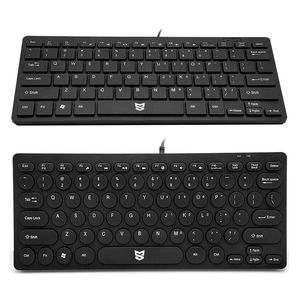Original K11 78 KEY MINI Teclado con cable Plug-and-Play USB Teclado USB Laptop Computadora de escritorio Teclado de oficina de negocios