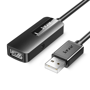 สายเคเบิลข้อมูล USB ได้รับการรับรอง30เมตรสายต่อขยายพร้อม IC 5V 2A สำหรับคอมพิวเตอร์และเครื่องพิมพ์วัสดุโลหะสีดำ - Product Image 1