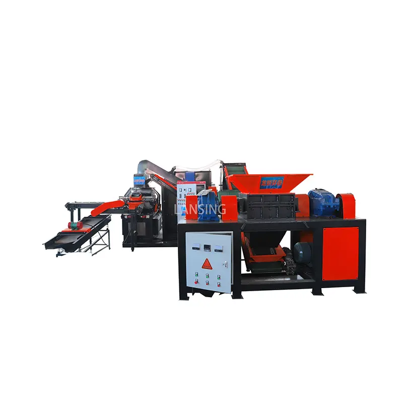 LX-600B Scrap Copper Wire Recycling Machines and LX-600C Double Shaft Double Motor Shredding Machine