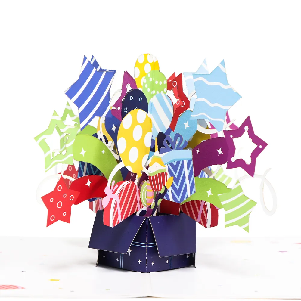 Winpsheng 3d creative pop up gift box biglietto di compleanno sorprendente regalo di compleanno