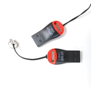 高速迷你微型sd卡适配器TF存储卡读卡器USB 2.0适配器，适用于带挂绳的SDHC SDXC tf卡读卡器 - Product Image 3