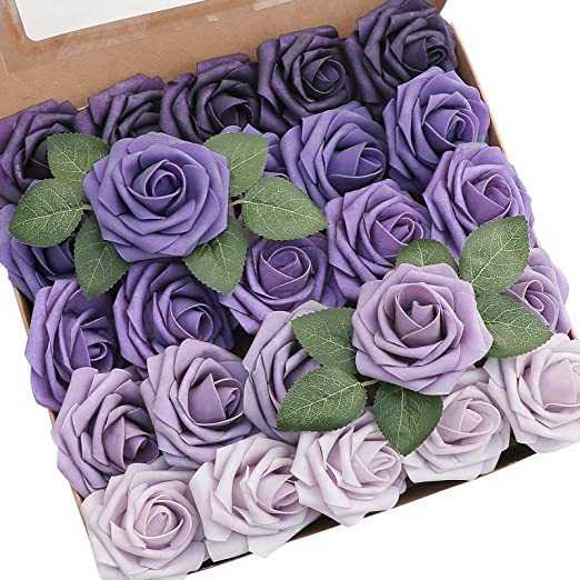 Dégradé violet-25 (boîte de 2 feuilles de rose)