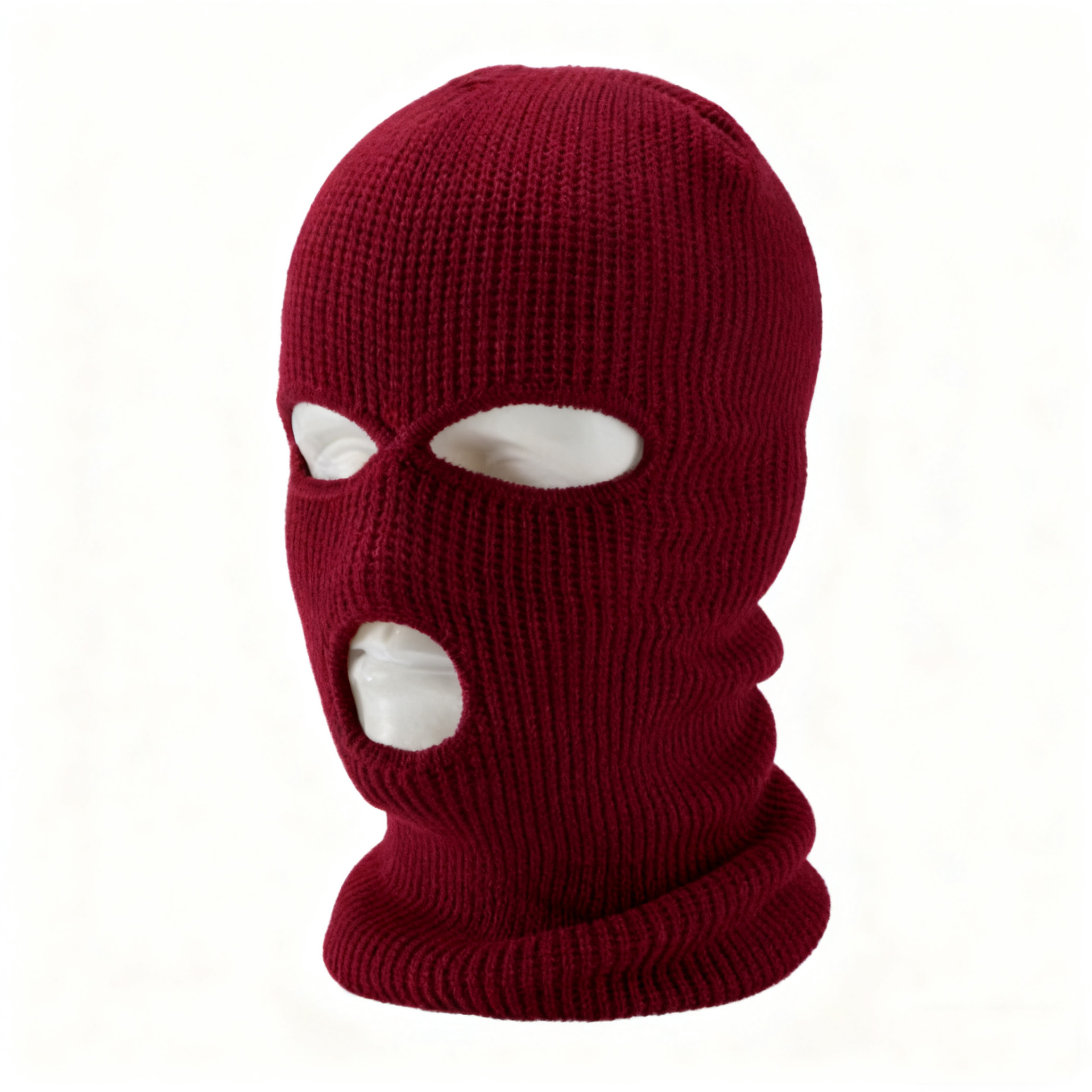 Three-hole wine red