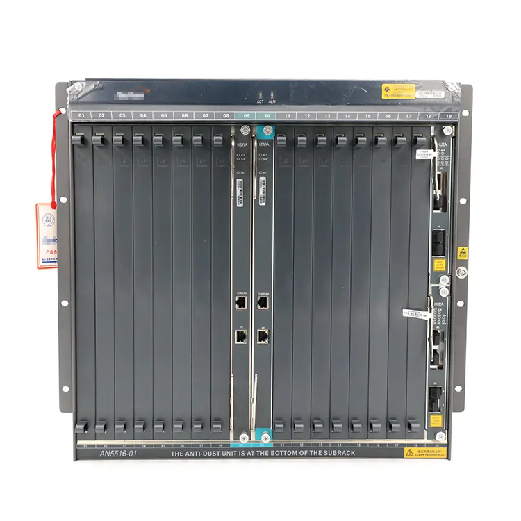 Marka yeni Gpon Olt Fiberhome An5516-01 hızlı Ftth optik cihaz optik hat terminali İngilizce 256 portları Gpon Fiber Gpon GU6F