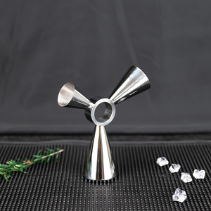 Özel 304 paslanmaz çelik Bar Jigger 10ml 20ml 30ml çift kokteyl Jigger ölçekli işareti ile tek kullanımlık ölçüm Jigger - Product Image 3