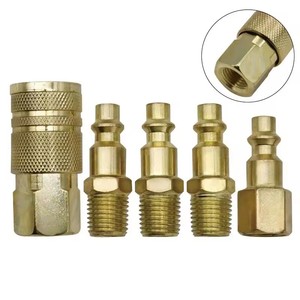 5Pcs Solid Air Coupler and Plug Kit Air Compressor Fitting Set <strong>1</strong>/4 &quot;Npt Quick <strong>Connection</strong> to Air Hose Accessories - Product Image 1
