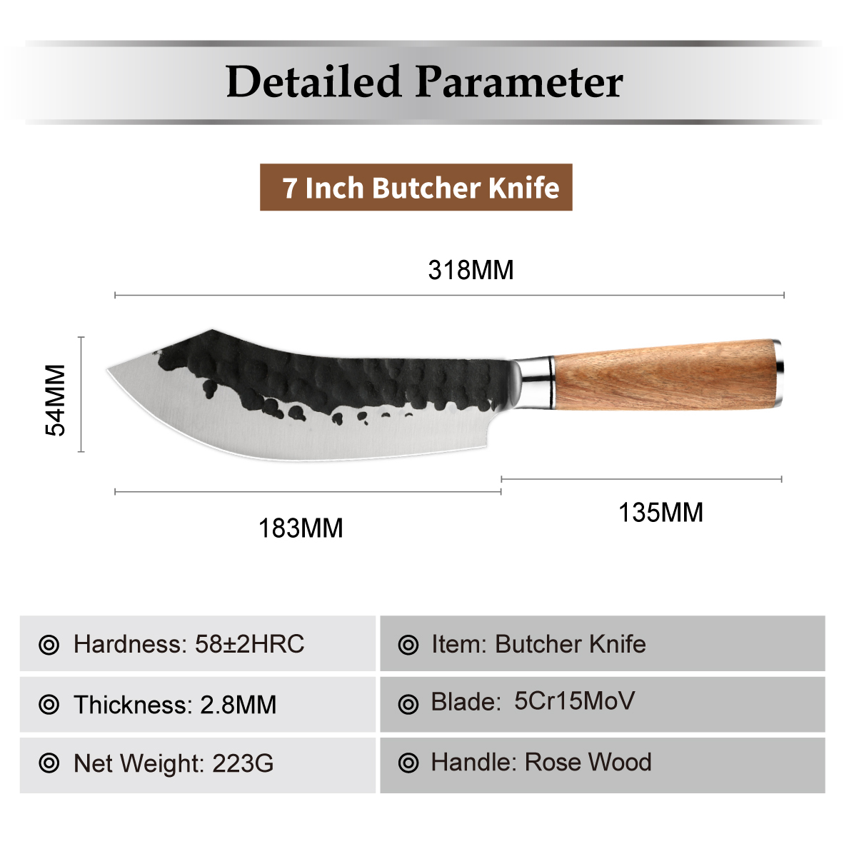 7 inch Butcher knife